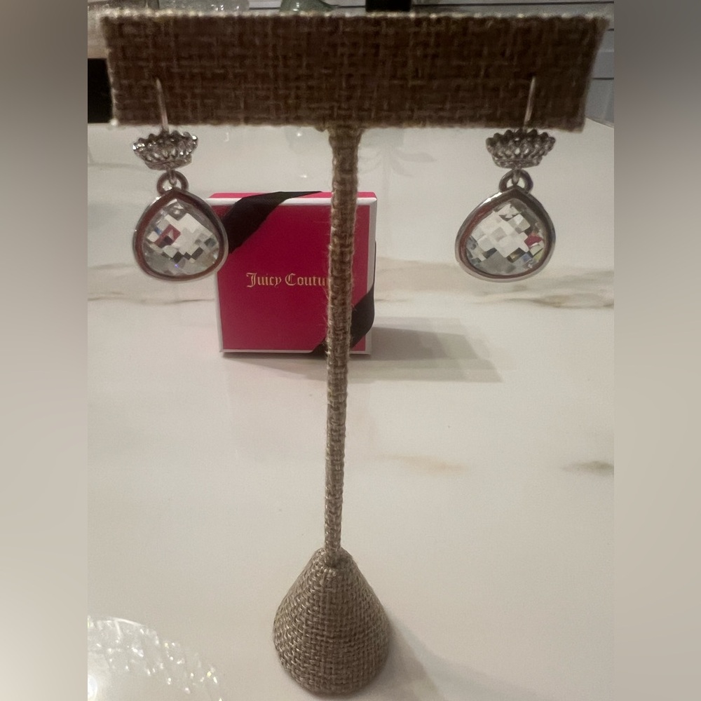 Juicy Couture E-faceted Teardrop Earrings